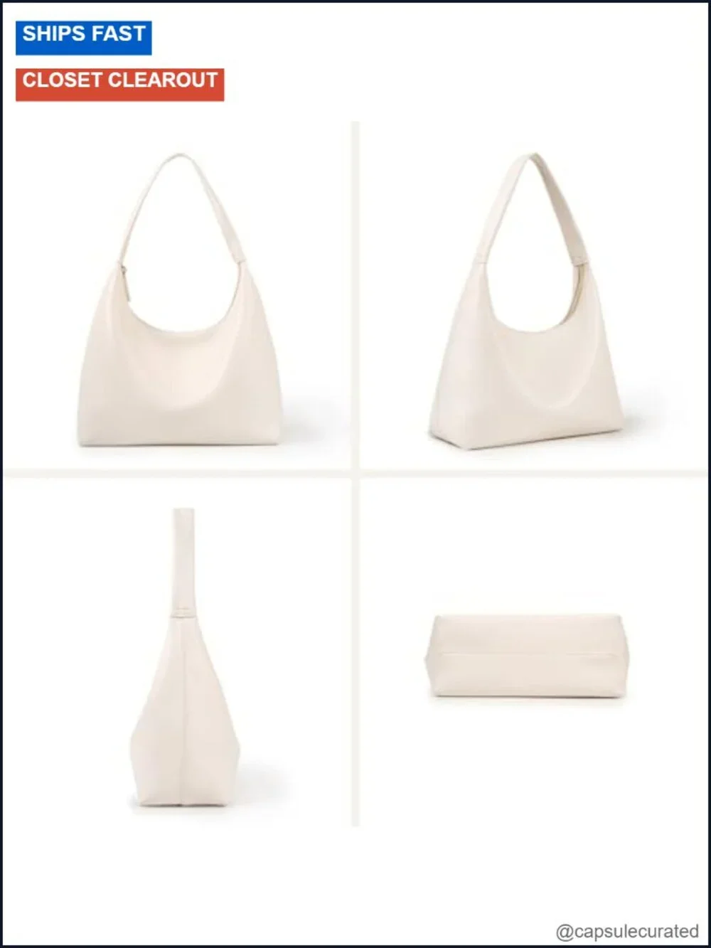 Small Faux Leather Hobo Bag Y2K Purse Women Shoulder Boho Crescent